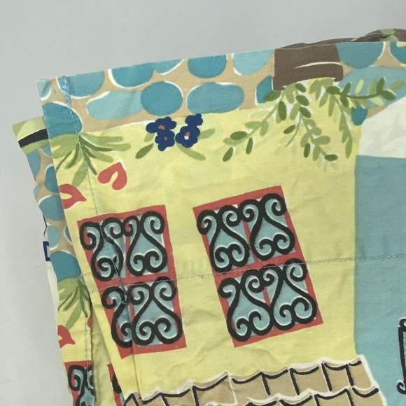 POTTERY BARN Full Sheet Set La Vie En Mer Coastal Beach 4 pc 100% Cotton Bedding - Picture 7 of 8